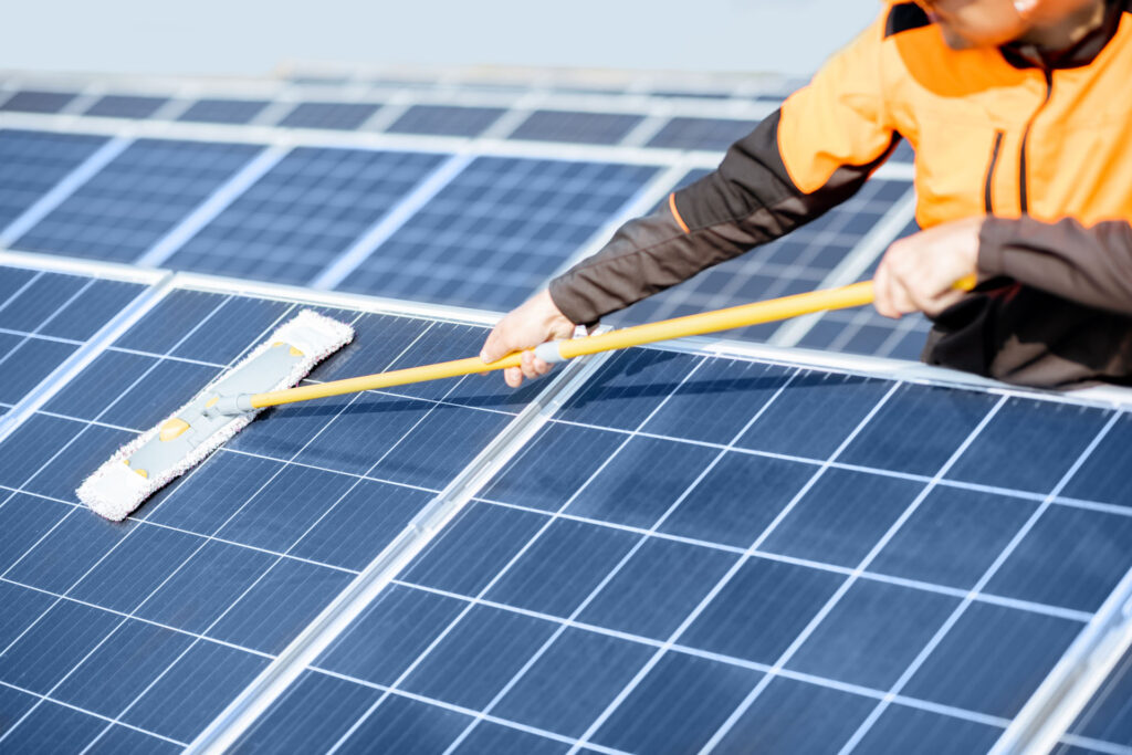 rengøring af solceller
