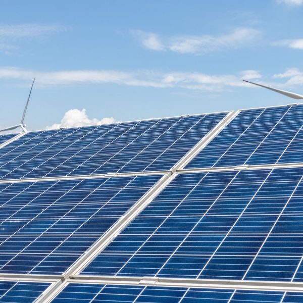 clean energy colseup clean energy, solar panels closeup and wind power